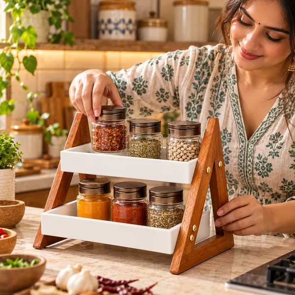 2-Tier_Wooden_Spice_Rack_Organizer_With_Glass_Jars_Set_|_A-Frame_Countertop_Storage_Shelf_For_Spices,_Condiments,_Herbs_&_Kitchen_Organization
