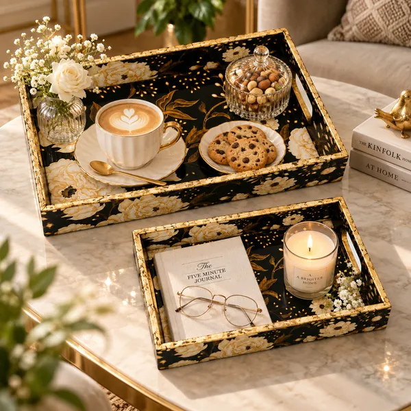 Premium_Black_&_Gold_Floral_Serving_Tray_|_Decorative_Wooden_Serving_Tray_With_Cutout_Handles_For_Home_Decor,_Living_Room,_Dining,_And_Coffee_Table_(Set_Of_2)