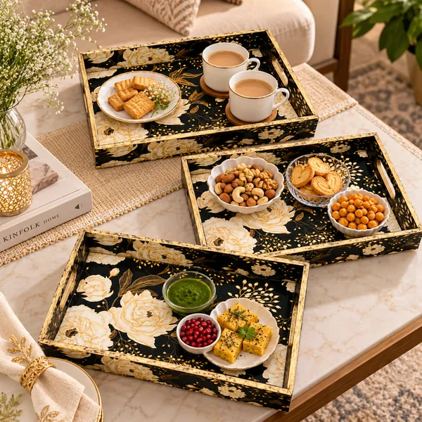 Decorative_Serving_Trays_Set_Of_3_|_Black_And_Gold_Floral_Pattern_Wooden_Nesting_Trays_With_Cutout_Handles_For_Coffee_Table,_Home_Decor,_Dining,_And_Gifting