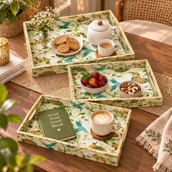 Decorative_Serving_Trays_Set_Of_3_|_Cream_And_Green_Hummingbird_&_Floral_Botanical_Nesting_Trays_With_Side_Handles_For_Coffee_Table,_Dining,_Kitchen,_And_High_Tea_Setup
