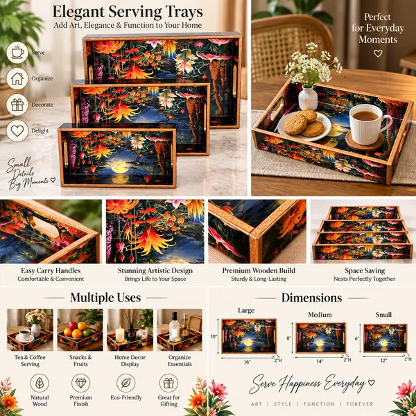 Decorative_Serving_Trays_Set_Of_3_|_Midnight_Blue_Night_Jungle_Moonlight_And_Tropical_Floral_Pattern_Nesting_Trays_With_Side_Handles_For_Coffee_Table,_Dining,_And_Home_Decor