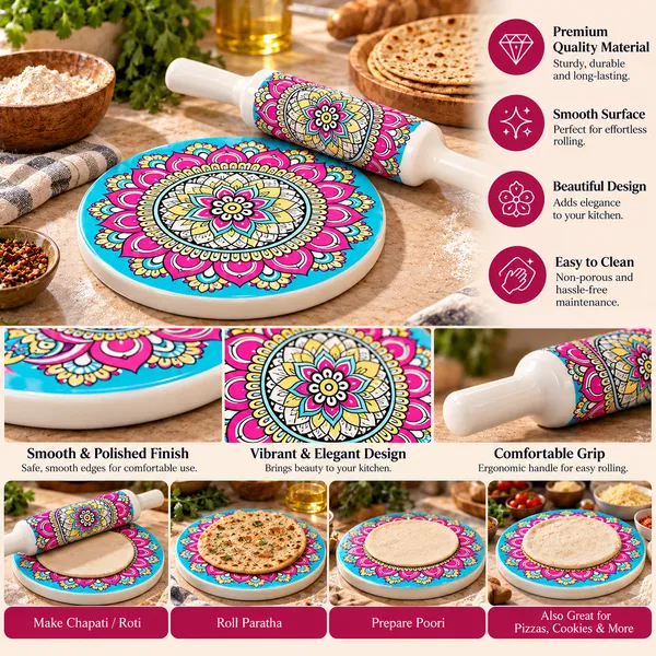 Designer_Mandala_Art_Chakla_Belan_Set_|_Vibrant_Ethnic_Roti_Maker_Board_&_Rolling_Pin_With_Turquoise_&_Pink_Print_(Patla_&_Belan_Set)_Pack_Of_2