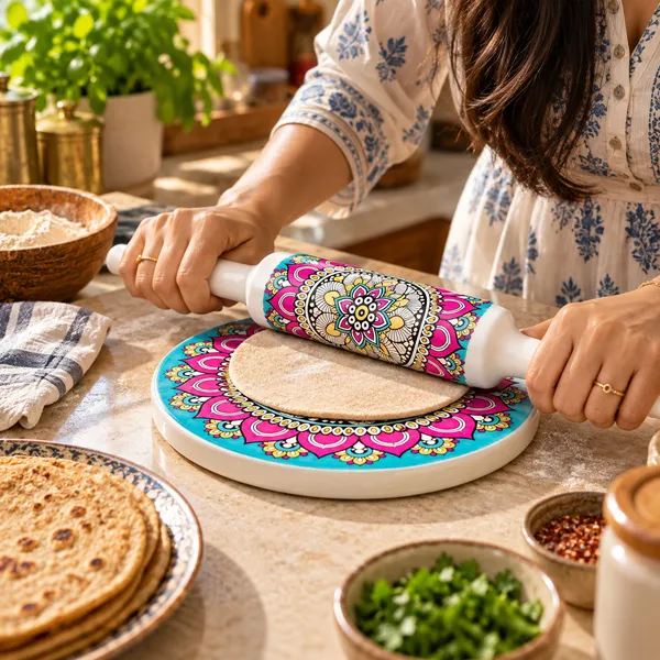 Designer_Mandala_Art_Chakla_Belan_Set_|_Vibrant_Ethnic_Roti_Maker_Board_&_Rolling_Pin_With_Turquoise_&_Pink_Print_(Patla_&_Belan_Set)_Pack_Of_2