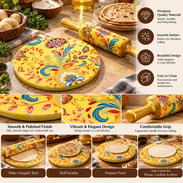 Designer_Printed_Yellow_Chakla_Belan_Set_|_Traditional_Roti_Maker_Board_&_Rolling_Pin_With_Floral_Art_(Patla_&_Belan_Set_For_Kitchen_&_Gifting)_Pack_Of_2