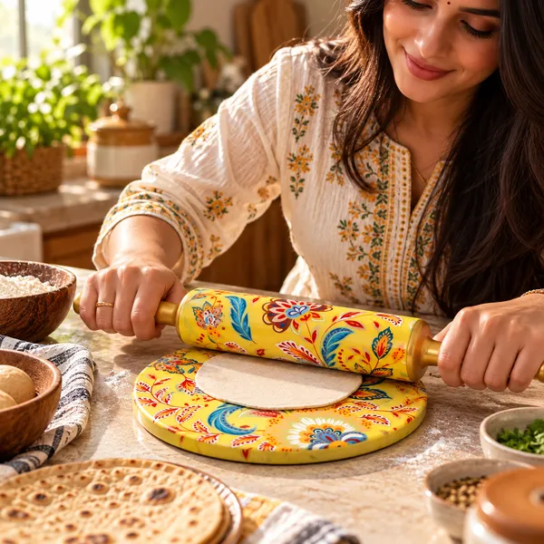 Designer_Printed_Yellow_Chakla_Belan_Set_|_Traditional_Roti_Maker_Board_&_Rolling_Pin_With_Floral_Art_(Patla_&_Belan_Set_For_Kitchen_&_Gifting)_Pack_Of_2