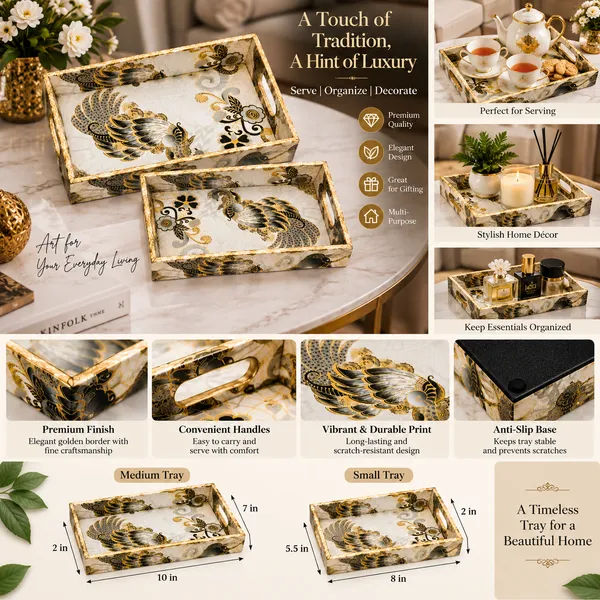 Premium_Abstract_Peacock_Feather_Print_Serving_Tray_|_Decorative_Wooden_Serving_Tray_With_Cutout_Handles_For_Home_Decor,_Living_Room,_Dining,_And_Coffee_Table_(Set_Of_2)
