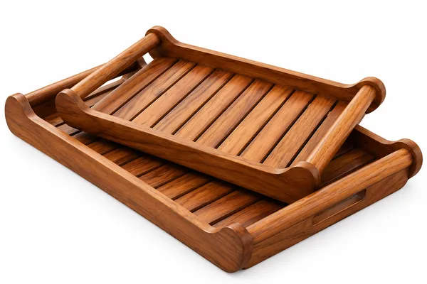 Handcrafted_Wooden_Serving_Tray_Set_Of_2_|_Slatted_Design_Wood_Platters_With_Built-In_Handles_For_Coffee_Table,_Dining,_Kitchen_&_Serving_Tea,_Snacks