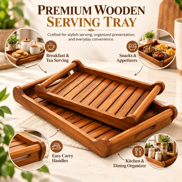 Handcrafted_Wooden_Serving_Tray_Set_Of_2_|_Slatted_Design_Wood_Platters_With_Built-In_Handles_For_Coffee_Table,_Dining,_Kitchen_&_Serving_Tea,_Snacks