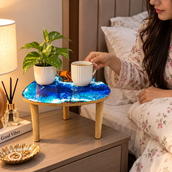 Handcrafted_Wooden_Side_Table_with_Blue_Ocean_Epoxy_Resin_Top_|_Small_Round_Bedside_Table_for_Bedroom,_Living_Room_&_Kitchen_|_Decorative_Accent_Table_|_12_x_11.5_Inch
