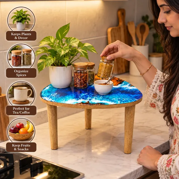 Handcrafted_Wooden_Side_Table_with_Blue_Ocean_Epoxy_Resin_Top_|_Small_Round_Bedside_Table_for_Bedroom,_Living_Room_&_Kitchen_|_Decorative_Accent_Table_|_12_x_11.5_Inch