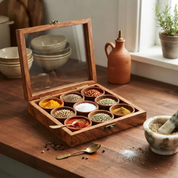 Handcrafted_Wooden_Spice_Box_With_Glass_Lid_&_9_Round_Containers_|_Traditional_Masala_Dani_Storage_Organizer_For_Kitchen_Spices,_Herbs_&_Dry_Fruits
