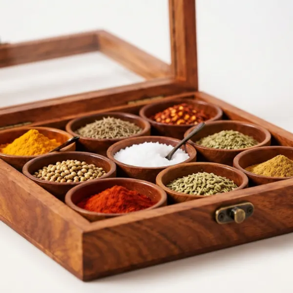 Handcrafted_Wooden_Spice_Box_With_Glass_Lid_&_9_Round_Containers_|_Traditional_Masala_Dani_Storage_Organizer_For_Kitchen_Spices,_Herbs_&_Dry_Fruits