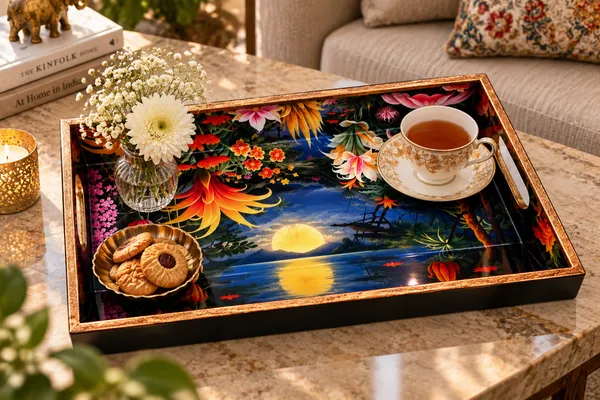 Premium_Nocturnal_Moonlit_Landscape_&_Exotic_Floral_Print_Serving_Tray_|_Decorative_Wooden_Serving_Tray_With_Cutout_Handles_For_Home_Decor,_Living_Room,_Dining,_And_Coffee_Table_(Large,_Rectangular)