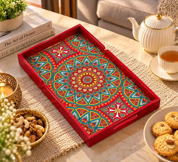 Premium_Red_Ethnic_Mandala_Print_Serving_Tray_|_Decorative_Wooden_Serving_Tray_With_Cutout_Handles_For_Home_Decor,_Living_Room,_Dining,_And_Coffee_Table_(Large,_Rectangular)