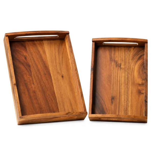 Premium_Solid_Wood_Serving_Tray_Set_Of_2_|_Handcrafted_Wooden_Nesting_Trays_With_Cutout_Handles_For_Kitchen,_Tea,_Coffee,_Dining,_And_Home_Decor_(Natural_Brown_Finish)
