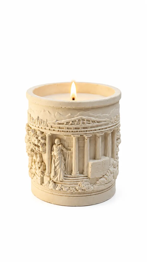 Cream_Classical_Relief_Designer_Candle