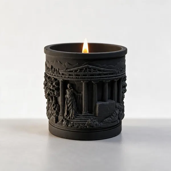 Black_Classical_Relief_Designer_Candle