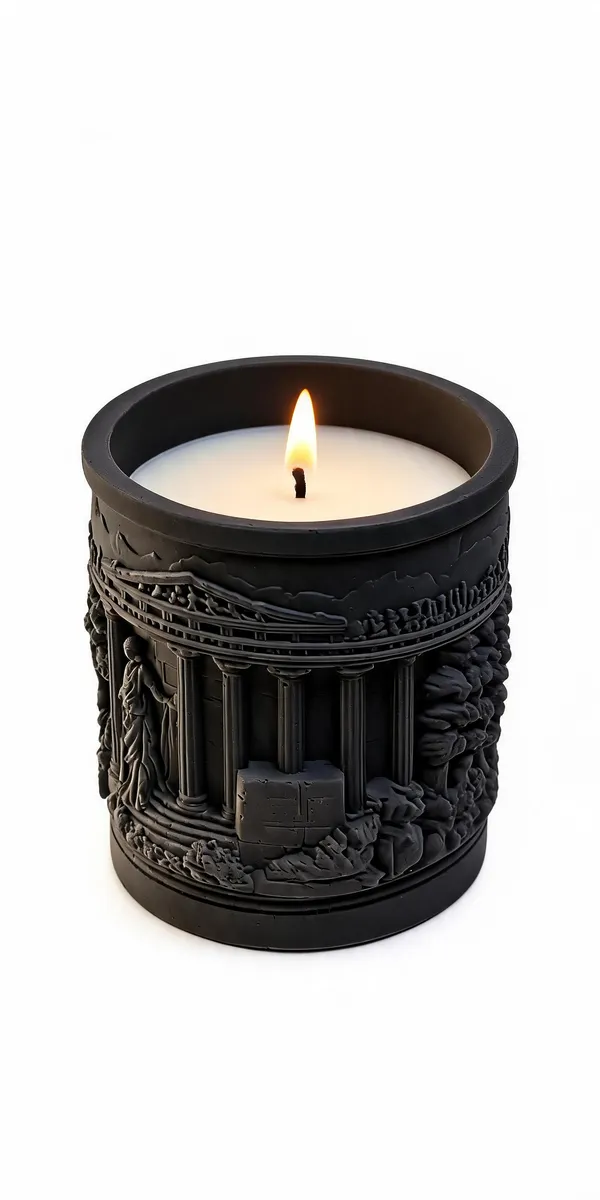 Black_Classical_Relief_Designer_Candle