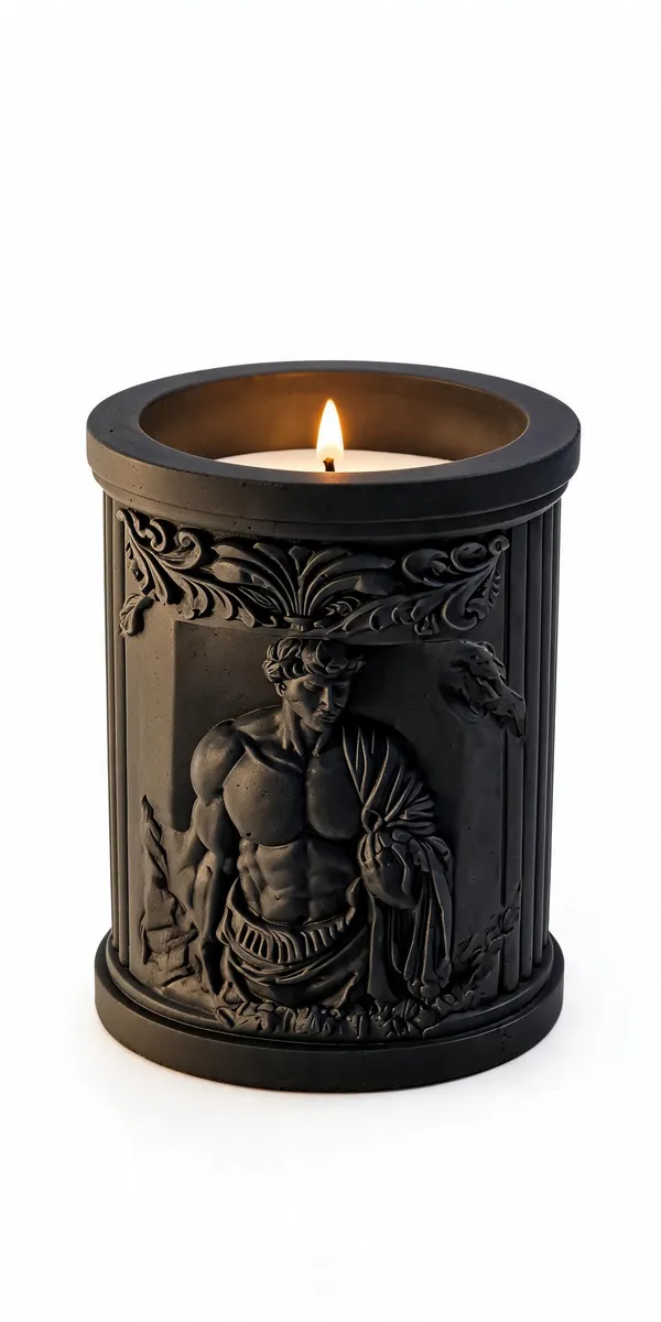Black_Sculptural_Roman_Design_Candle