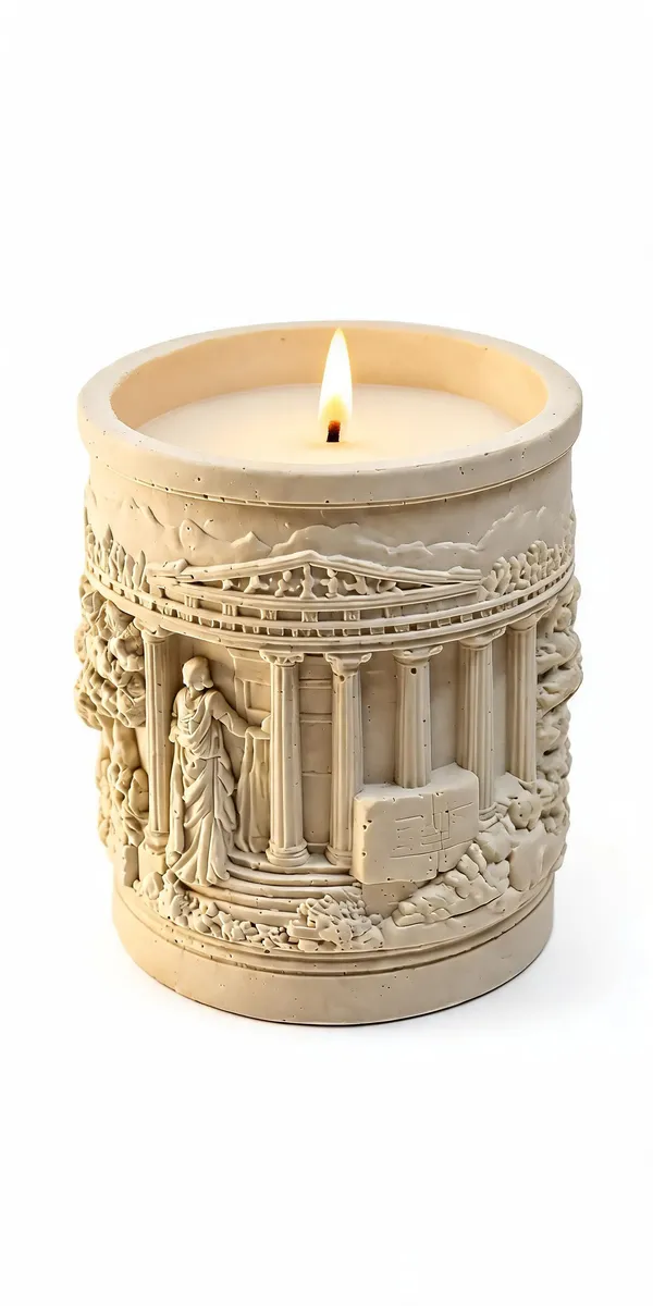 Cream_Classical_Relief_Designer_Candle