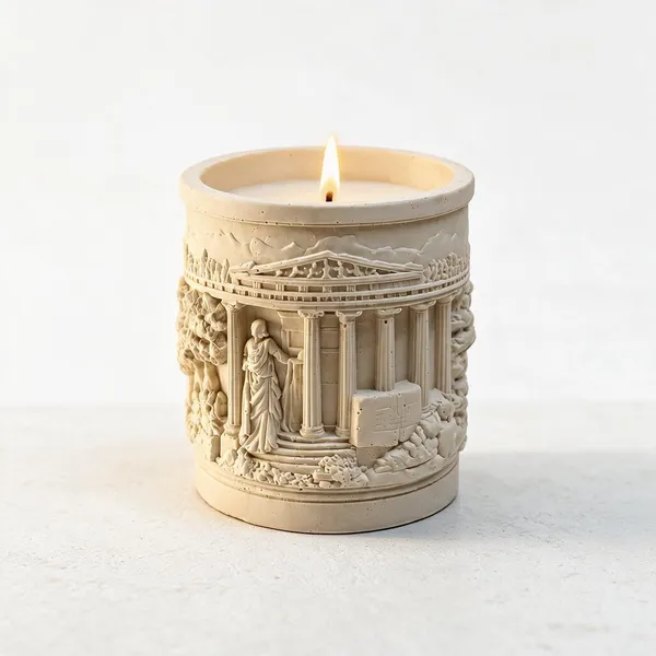 Cream_Classical_Relief_Designer_Candle