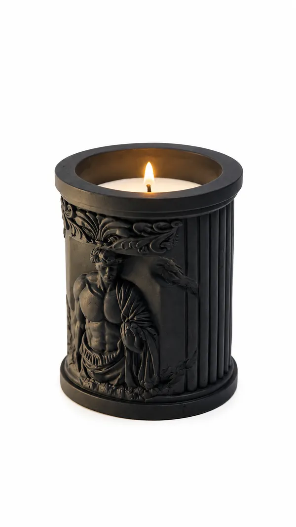 Black_Sculptural_Roman_Design_Candle
