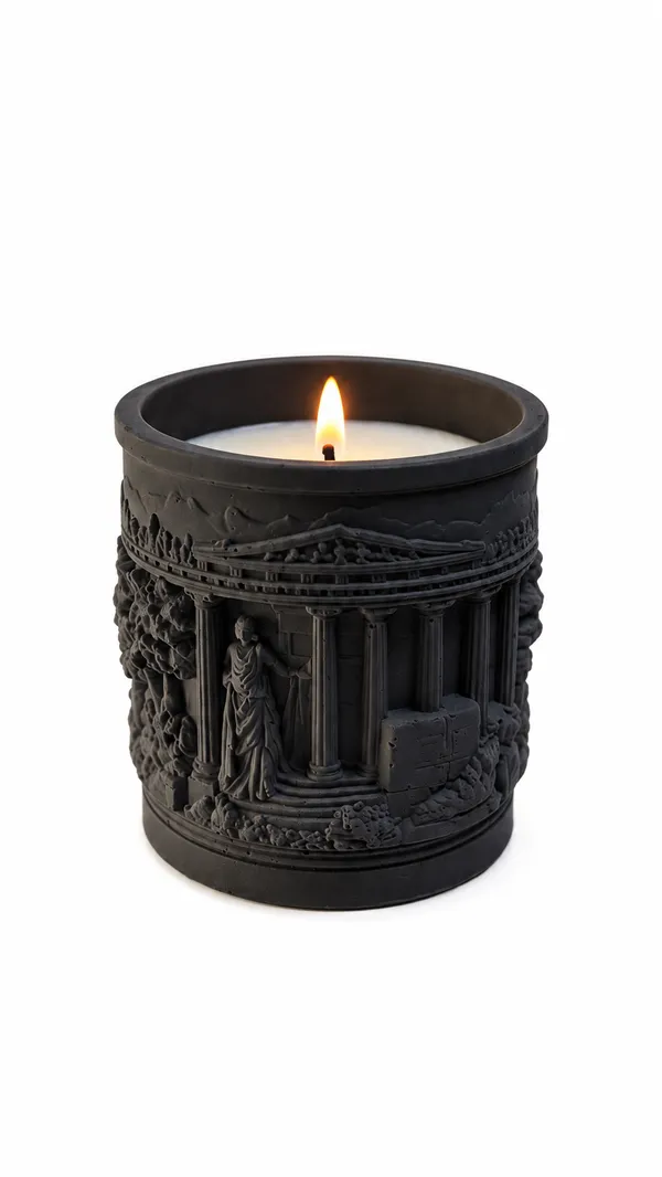 Black_Classical_Relief_Designer_Candle