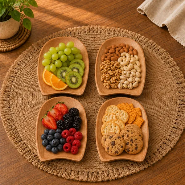 Handcrafted_Serving_Plates_|_U_Shaped_Natural_Wood_Trays_(22_X_15_Cm)