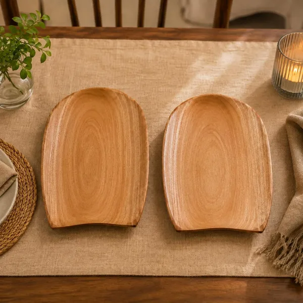 Handcrafted_Serving_Plates_|_U_Shaped_Natural_Wood_Trays_(22_X_15_Cm)