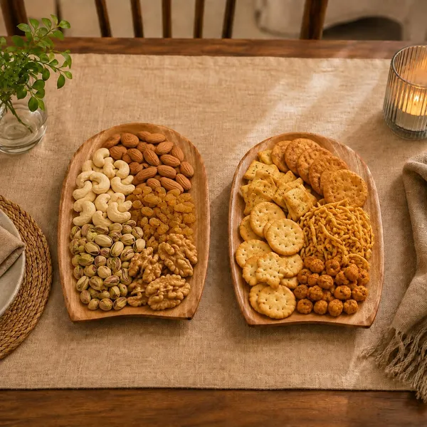 Handcrafted_Serving_Plates_|_U_Shaped_Natural_Wood_Trays_(22_X_15_Cm)