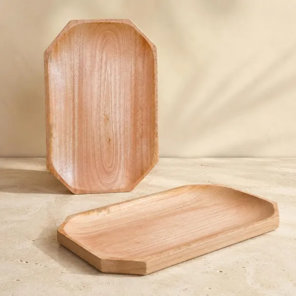 Handcrafted_Solid_Wood_Serving_Tray_Set_Octagonal_Platters_(22_X_15_Cm)