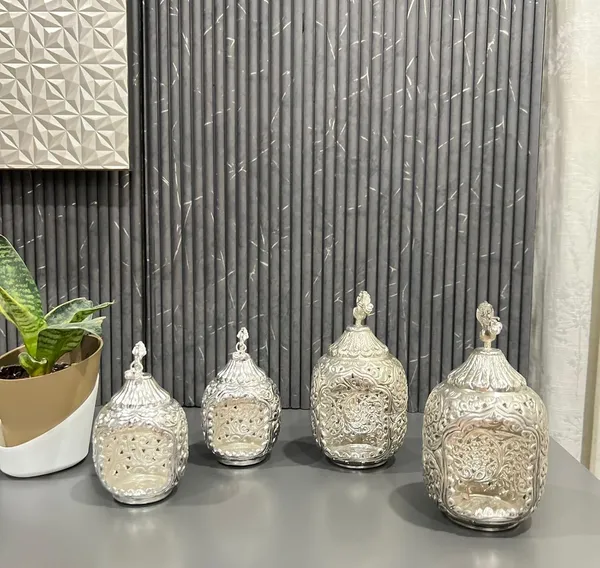 German_Silver_Peacock_Carved_Tea_Light_Candle_Holder