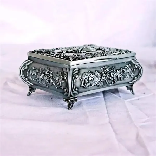 German_Silver_Rose_Carved_Handcrafted_Jewellery_Box