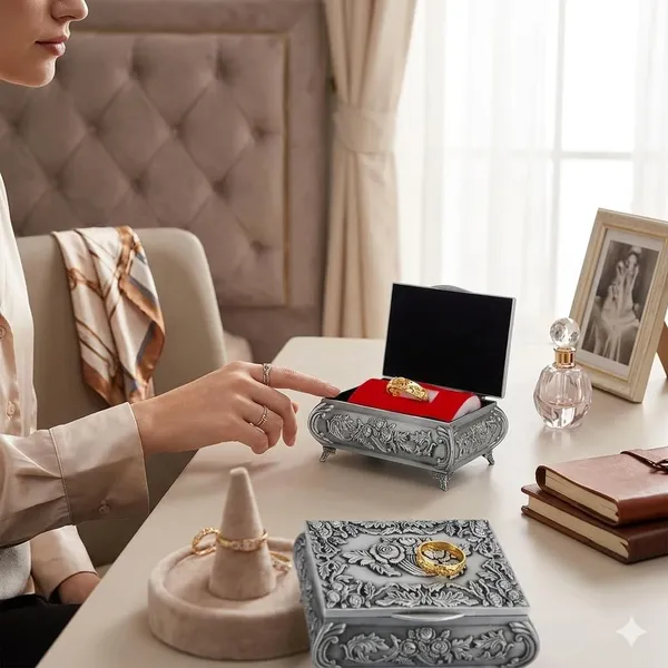 German_Silver_Rose_Carved_Handcrafted_Jewellery_Box