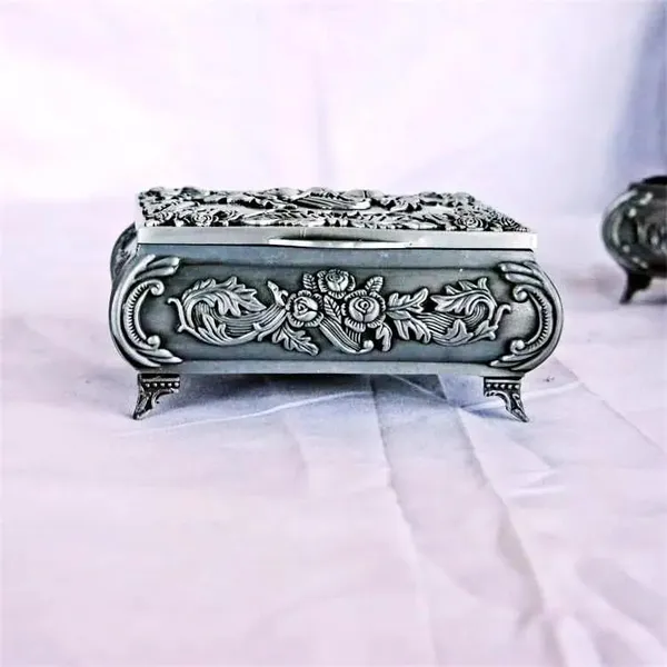 German_Silver_Rose_Carved_Handcrafted_Jewellery_Box