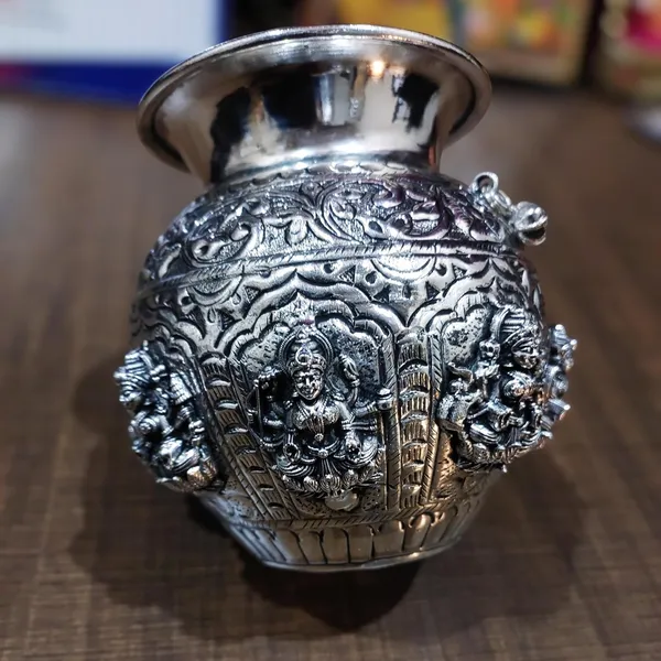 German_Silver_Ashtalakshmi_Kalash_Ritual_Vessel