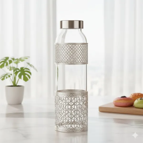 Glass_Diamond_Cut_Serving_Beverage_Set_Bottle_And_2_Glasses