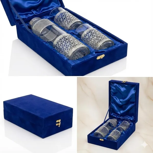 Glass_Diamond_Cut_Serving_Beverage_Set_Bottle_And_2_Glasses