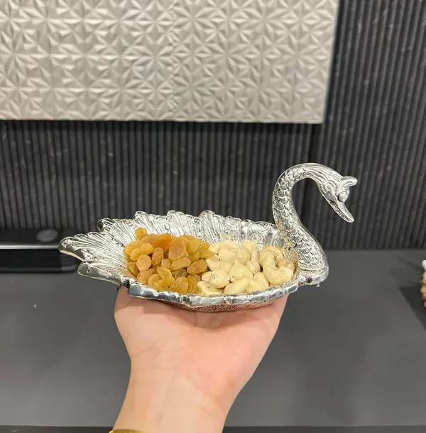 German_Silver_Antique_Hand_Engraved_Swan_Serving_Platter