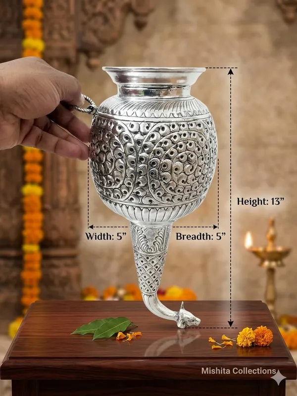 German_Silver_Gaumukhi_Shringi_Jal_Abhishek_Patra