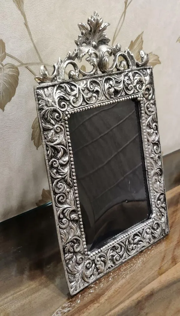 German_Silver_Antique_Reflective_Sheet_Photo_Frame