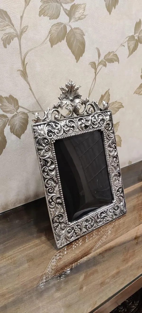 German_Silver_Antique_Reflective_Sheet_Photo_Frame