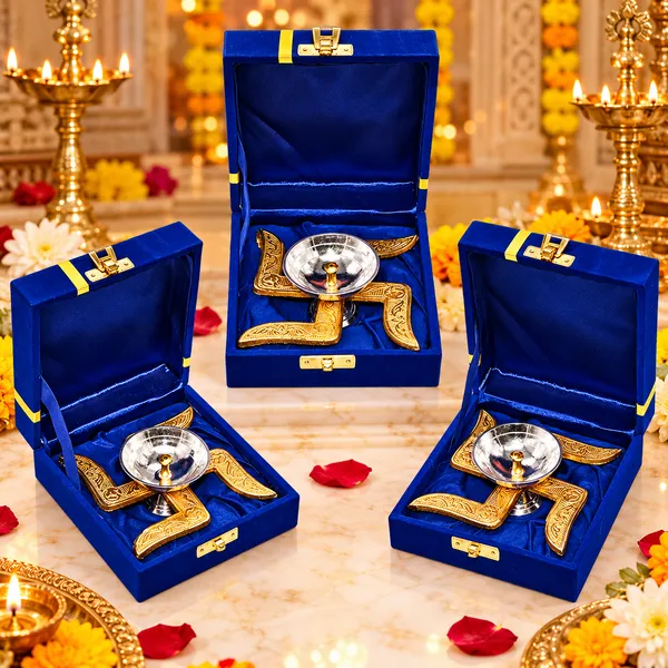 Diwali_Corporate_Gift_Swastik_Diya_with_Velvet_Gift_Box_Pack_of_3
