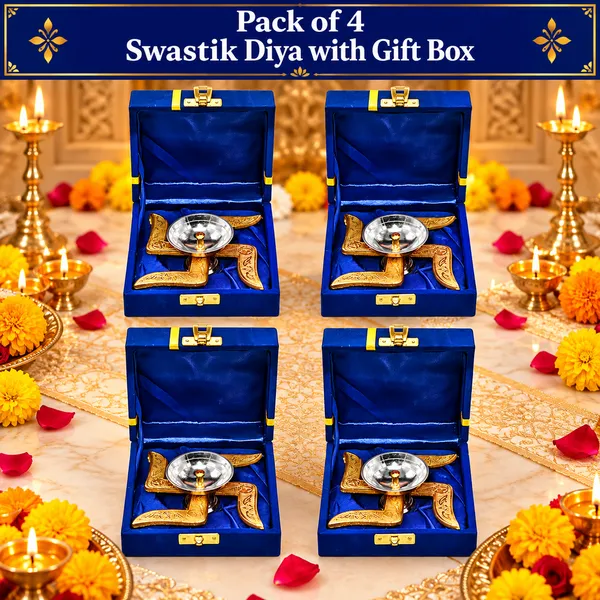 Diwali_Corporate_Gift_Swastik_Diya_with_Velvet_Gift_Box_Pack_of_4