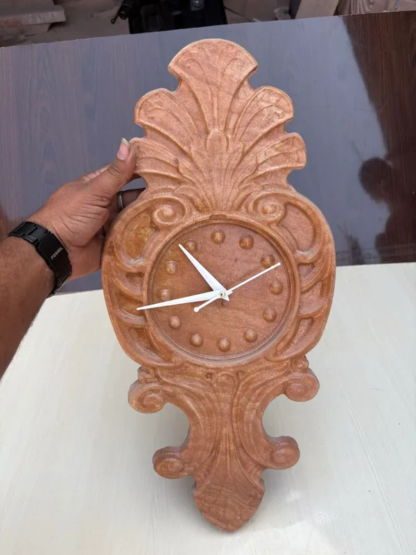 Wooden_Vintage_Ornate_Carved_Wall_Clock