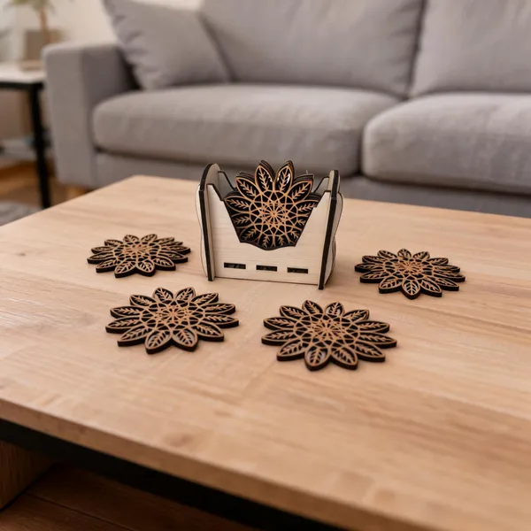 Mdf_Natural_Floral_Mandala_Coaster_Set_With_Holder