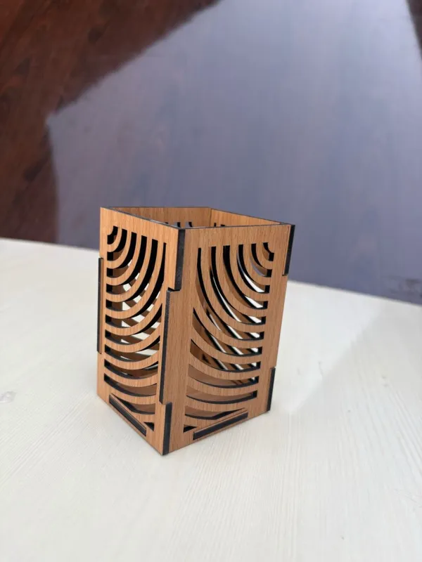 Wooden_Laser_Cut_Pen_Holder