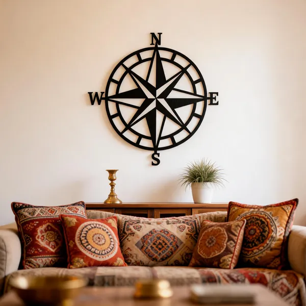 Mdf_Modern_Geometric_Compass_Rose_Wall_Decor