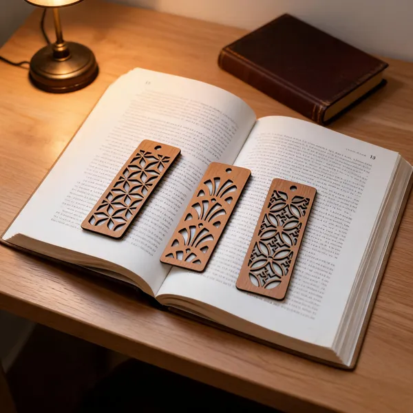 Mdf_Laser_Cut_Geometric_Floral_Bookmark_Set_Of_3