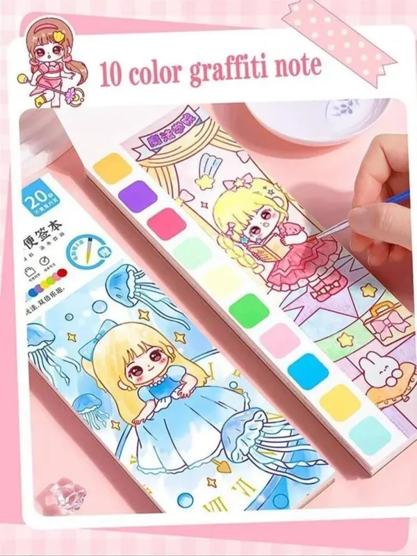 Watercolor_Coloring_Book_With_Brushes_And_Paints